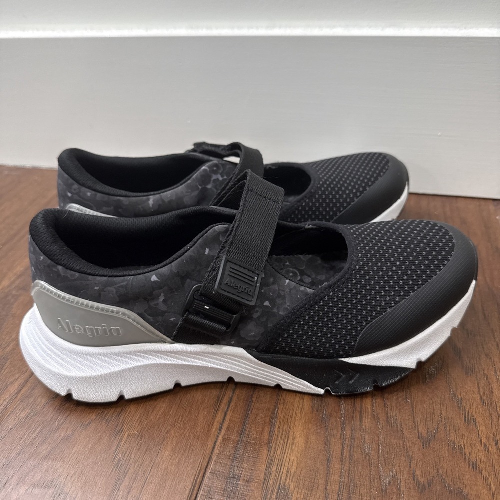 Alegria Atlis Mary Jane Sneaker Shoes Women's 7.5 Black Comfort Adjustable‎ Work